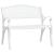 Bancă de grădină, alb, 102 cm, aluminiu turnat GartenMobel Dekor