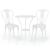 Set mobilier bistro, 3 piese, alb, aluminiu turnat GartenMobel Dekor