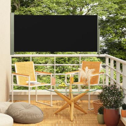 Copertină laterală retractabilă de terasă, negru, 140x300 cm GartenMobel Dekor