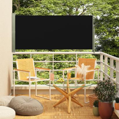 Copertină laterală retractabilă de terasă, negru, 160x300 cm GartenMobel Dekor