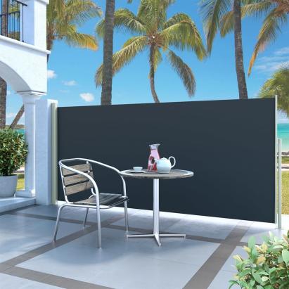 Copertină laterală retractabilă de terasă, negru, 140x300 cm GartenMobel Dekor