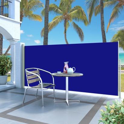 Copertină laterală retractabilă de terasă, albastru, 140x300 cm GartenMobel Dekor