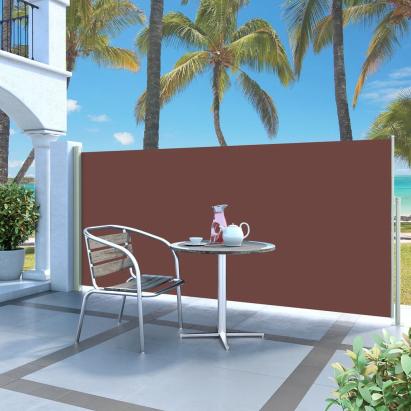 Copertină laterală retractabilă de terasă, maro, 140x300 cm GartenMobel Dekor