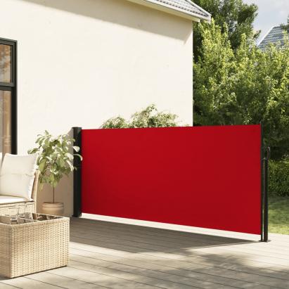 Copertină laterală retractabilă de terasă, roșu, 140x500 cm GartenMobel Dekor