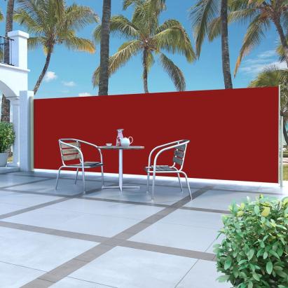 Copertină laterală retractabilă de terasă, roșu, 160x500 cm GartenMobel Dekor