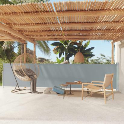 Copertină laterală retractabilă de terasă, gri, 117x600 cm GartenMobel Dekor