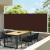 Copertină laterală retractabilă de terasă, maro, 160x600 cm GartenMobel Dekor