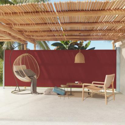 Copertină laterală retractabilă de terasă, roșu, 180x600 cm GartenMobel Dekor