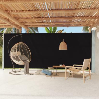 Copertină laterală retractabilă de terasă, negru, 220x600 cm GartenMobel Dekor