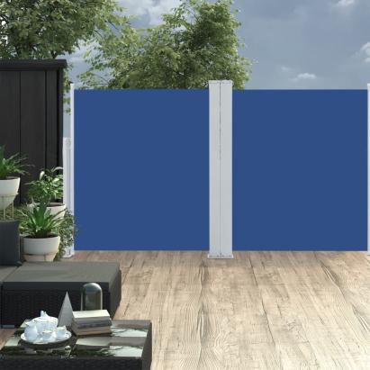 Copertină laterală retractabilă, albastru, 160x600 cm GartenMobel Dekor