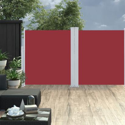 Copertină laterală retractabilă, roșu, 160x600 cm GartenMobel Dekor