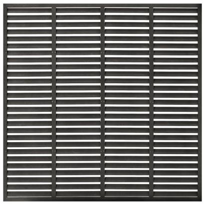 Gard tip oblon, gri închis, 180x180 cm, WPC GartenMobel Dekor