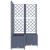 Jardinieră de grădină cu spalier,gri închis, 80x80x136 cm, PP GartenMobel Dekor