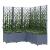 Jardinieră de grădină cu spalier,gri închis, 120x120x136 cm, PP GartenMobel Dekor