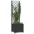 Jardinieră de grădină cu spalier negru, 40x40x136 cm, PP GartenMobel Dekor