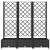 Jardinieră de grădină cu spalier negru, 120x40x121,5 cm, PP GartenMobel Dekor