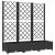 Jardinieră de grădină cu spalier negru, 120x40x121,5 cm, PP GartenMobel Dekor