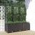 Jardinieră de grădină cu spalier negru, 120x40x136 cm, PP GartenMobel Dekor