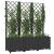 Jardinieră de grădină cu spalier negru, 120x40x136 cm, PP GartenMobel Dekor