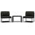 Set canapele de grădină cu perne, 3 piese, antracit, aluminiu GartenMobel Dekor
