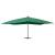 Umbrelă suspendată cu stâlp din lemn, verde, 400x300 cm  GartenMobel Dekor
