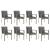 Set mobilier grădină cu perne, 9 piese, gri, poliratan GartenMobel Dekor