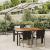 Set mobilier de grădină cu perne, 5 piese, negru, poliratan GartenMobel Dekor