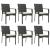 Set mobilier de grădină cu perne, 7 piese, negru, poliratan GartenMobel Dekor