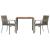 Set mobilier de grădină cu perne, 3 piese, gri, poliratan GartenMobel Dekor