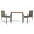 Set mobilier de grădină cu perne, 3 piese, gri, poliratan GartenMobel Dekor
