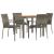 Set mobilier de grădină cu perne, 5 piese, gri, poliratan GartenMobel Dekor