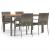 Set mobilier de grădină cu perne, 5 piese, gri, poliratan GartenMobel Dekor
