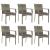 Set mobilier de grădină cu perne, 7 piese, gri, poliratan GartenMobel Dekor