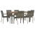 Set mobilier de grădină cu perne, 7 piese, gri, poliratan GartenMobel Dekor