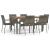 Set mobilier de grădină cu perne, 7 piese, gri, poliratan GartenMobel Dekor