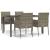 Set mobilier de grădină cu perne, 5 piese, gri, poliratan GartenMobel Dekor