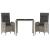 Set mobilier de grădină cu perne, 3 piese, gri, poliratan GartenMobel Dekor