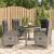 Set mobilier de grădină cu perne, 5 piese, gri, poliratan GartenMobel Dekor