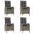 Set mobilier de grădină cu perne, 5 piese, gri, poliratan GartenMobel Dekor