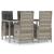 Set mobilier de grădină cu perne, 5 piese, gri, poliratan GartenMobel Dekor