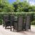 Set mobilier de grădină cu perne, 5 piese, negru, poliratan GartenMobel Dekor
