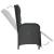 Set mobilier de grădină cu perne, 7 piese, negru/gri, poliratan GartenMobel Dekor