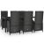 Set mobilier de grădină cu perne, 7 piese, negru, poliratan GartenMobel Dekor