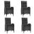 Set mobilier de grădină cu perne, 7 piese, negru, poliratan GartenMobel Dekor