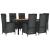 Set mobilier de grădină cu perne, 7 piese, negru, poliratan GartenMobel Dekor