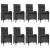 Set mobilier de grădină cu perne, 9 piese, negru, poliratan GartenMobel Dekor