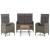 Set mobilier de grădină cu perne, 4 piese, gri, poliratan GartenMobel Dekor