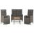 Set mobilier de grădină cu perne, 4 piese, gri, poliratan GartenMobel Dekor