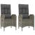 Set mobilier de grădină cu perne, 3 piese, gri, poliratan GartenMobel Dekor
