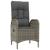 Set mobilier de grădină cu perne, 3 piese, gri, poliratan GartenMobel Dekor